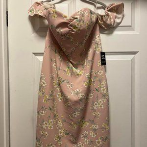 Express Cherry Blossom Midi Dress, Size M, NWT
